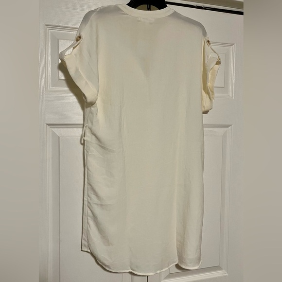 NWOT Mine | Cream Belted Button-Front Mini Dress - Size M - Picture 7 of 7